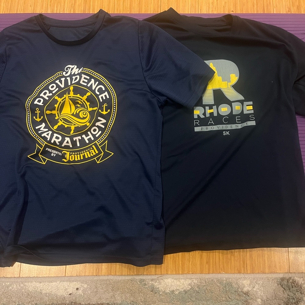Providence Road Race Blue Tech Tee x2 Size M
